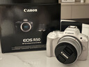 Canon佳能r50 入门级微单反 半画幅数码相机 4k美颜小巧便携送礼 EOS R50+(RF-S 18-45套装）白旅行版 官方标配【不含内存卡配件 推荐购买套餐】 实拍图
