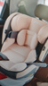 Heekin德国 儿童安全座椅汽车用0-4-12岁婴儿宝宝360度旋转ISOFIX硬接口 尊享灰(遮阳棚+上拉带+侧保护) 实拍图