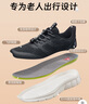 足力健老人鞋中老年轻便休闲散步鞋2431380J 男 黑色 44 实拍图