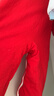 启芽（YAUP）满月宝宝衣服春夏套装红色初生婴儿连体衣女公主纯棉男孩百天冬季 长命百岁【春秋夹薄棉】带帽袜 66cm 【百天礼】2-5个月/11-15斤 实拍图