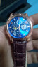 沃凯全自动机芯械男士手表高档日历石英表男款潮流时尚手表男名表 时尚款蓝面 实拍图
