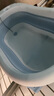 十月结晶婴儿洗澡盆可折叠家用大号新生儿童用品沐浴桶宝宝浴盆孔雀蓝 实拍图