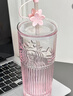 星巴克（Starbucks）桃花女神杯粉色渐变玻璃吸管杯550ml办公室冷水杯女圣诞礼物 实拍图