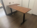 木藝生转角双电机电动升降电脑桌家用办公双人L型桌子工作台拐角书桌 双电3节插排右拐角3cm实木胡桃色 1.8*1.1M(升级加强版收纳横梁) 实拍图