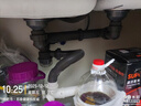 柏事然德国厨房下水管套装双槽洗菜盆洗碗池水槽下水器管台盆防臭排水管 【不带提笼】双槽下水套装 实拍图