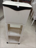 兰琦欧弯腰厨房垃圾桶家用大容量带盖收纳双层移动多功能专用多层置物架 高级白 【三层免弯腰款】 实拍图