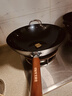 艾美仕炒菜锅 铁锅无涂层精铁炒锅不易生锈燃气灶电磁炉通用锅 带盖36cm 实拍图