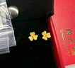 周六福小金花足金999黄金耳钉女生日礼物计价AC090379 一对 约0.67g 实拍图