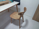 源氏木语实木餐椅北欧风橡木靠背椅家用多材质休闲椅现代简约餐厅吃饭椅子 白蜡木原木色0.47米圆弧餐椅 实拍图