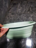 诺兰森迪 旅行折叠盆 洗脸盆家用便携式旅游压缩军训必备用品水盆绿 小号 实拍图