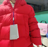 保姆鹅  【风墙】儿童羽绒服宝宝中长款护脸加厚外套保暖童装[NG2664] 中国红 150 实拍图