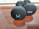 Keep彩色浸塑哑铃男士健身家用器械肌肉塑形墨灰色 5kg*2 实拍图