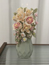 贝乐迪香槟玫瑰永生花积木盆栽DIY拼装玩具520情人节送男女孩生日礼物 青栀传情+绿色花瓶【精美彩盒】 实拍图