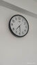 康巴丝（Compas）挂钟客厅钟表 简约钟表客厅石英钟表挂墙时钟 c2877黑色 33.5cm 实拍图