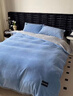 海澜之家（HLA）床上四件套A类亲肤裸睡级磨毛抗菌吸湿透气机洗水洗家用宿舍卧室 蓝小格浅蓝【A类亲肤级 触感绵柔】 四件套/被套200*230 床单款 245*250 实拍图