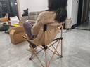 野徒者户外折叠椅露营椅子躺椅便携折叠月亮椅小凳子折叠凳钓鱼凳 【店长力荐】暖沙黄+收纳袋 出口质量加粗 实拍图