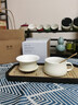 叁旬（sanxun）知远茶咖一体杯办公室喝茶轻奢茶水分离泡茶杯高档陶瓷咖啡杯 知远茶咖一体杯【奶油色】 实拍图