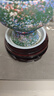 伊莲 旋转仿红木木质圆形花盆花瓶底座 奇石佛像摆件底座 底托盘 直径12CM 实拍图