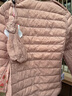 鸭鸭（YAYA）佟丽娅同款轻薄羽绒服女新款冬季短款圆领内胆修身时尚薄外套男 粉色【女款无领】 L 【建议100-115斤】 实拍图