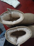 红蜻蜓雪地靴女鞋冬季厚底增高面包靴女靴短筒靴WTC44611 卡其色 38 实拍图
