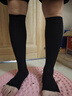 振德医用静脉曲张弹力袜 二级短筒露趾款 静脉曲张袜 压力袜 黑色 S 实拍图