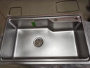 九牧（JOMOO）304不锈钢厨房大单槽水槽套餐厨房洗水洗菜盆单槽 75*45【0涂层不锈钢】不含龙头-预售 （SUS304不锈钢大单槽） 实拍图
