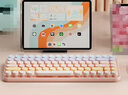 B.O.W航世 K608DL 三模有线蓝牙无线充电键盘 超薄便携办公家用手机ipad平板笔记本电脑键盘 甜心粉渐变 实拍图