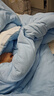红豆A类正宗新疆棉花被子棉花被芯无异味加厚单双人家用宿舍春秋冬被 白蓝【真A类-正宗新疆棉花被】 180x220cm约8斤【冬被】 实拍图