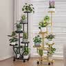 蜗家花架客厅落地式可移动阳台植物置物架铁艺多层室内多肉花盆托架黑 实拍图