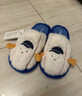 细细条（XIXITIAO）趣味情侣棒球棉拖鞋男女冬家居防滑保暖可爱个性毛毛鞋ins 白蓝色【可爱棒球】 42 -43【标准码】 实拍图