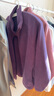 优衣库男装女装摇粒绒拉链茄克/长袖外套廓系夹克479792 79 深紫色 M /170/92A 实拍图