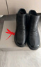 红蜻蜓秋冬老人棉鞋厚绒保暖皮鞋短靴中老年防滑女靴WTC43709黑色39 实拍图