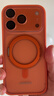 绿联【360°旋转支架|原机橙】适用iPhone17Pro手机壳磁吸支架苹果17Pro保护套气囊防摔磨砂抗指纹抗黄 实拍图