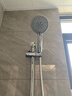 九牧（JOMOO）全铜淋浴花洒套装浴室浴缸家用三联混水阀增压升降简易冷热水龙头 简易花洒电镀-带挂杆 实拍图