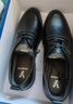 意尔康男鞋圆头商务正装鞋春秋单鞋系带皮鞋德比婚鞋 53449W 黑色 40 实拍图