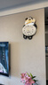 猫九酱奶油风熊猫挂钟电视墙挂表餐厅背景墙时钟挂画家用客厅挂墙钟表 实拍图