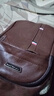 【已售300万】新款男女皮革触感胸包休闲时尚牛津布单肩包斜挎包 升级PU材质-单层棕色 实拍图