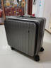 VCC铝框行李箱拉杆箱侧开盖小型登机箱女深仓大容量旅行密码箱皮箱男 灰色【铝框加厚款-承重200斤】 20英寸 【侧开登机箱+电脑仓】 实拍图