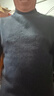 皮尔卡丹100%纯山羊绒衫男士秋冬款中年半高领打底衫加厚羊绒针织毛衣男 中灰 170/L【建议120-140斤】 实拍图