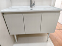 九牧（JOMOO）浴室柜陶瓷一体盆卫生间洗脸盆柜组合洗手盆卫浴洗漱台A2741升级 智能款 双侧灯|除雾 冷灰100cm 【无龙头】 实拍图
