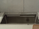 东鹏左/右侧排水单槽304不锈钢厨房水槽手工纳米一体洗菜盆4MM加厚M1 【定制尺寸】小米粒银72*38+龙头 实拍图