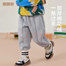 嘟嘟家女童加绒裤子冬装儿童冬季保暖长裤男童加厚休闲裤宝宝运动裤冬款 灰色 100 实拍图