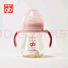好孩子（gb）PPSU婴儿奶瓶宽口径奶瓶带手柄吸管小饿魔系列240ml粉色 6个月+ 实拍图