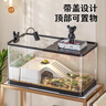 阔庭（KUOTING）阔庭乌龟缸生态缸宠物饲养箱透明爬宠专用黑色款【大号】 实拍图
