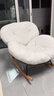 摇摇椅客厅懒人沙发家用休闲成人摇椅子室内躺椅午睡阳台单人沙发 咖拼白色（亲肤婴儿绒） 实拍图