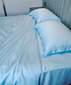 进出口防螨莱赛尔天丝四件套轻奢高级感被套床单床笠凉感床品套件 轻奢-夏日蓝【莱赛尔兰精天丝】 1.5m床单款四件套-被套200X230cm 实拍图