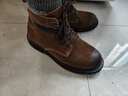 马登工装靴男士复古马丁靴英伦风高帮棕色皮鞋加绒休闲户外沙漠靴子 黄棕色 42 (260mm) 实拍图
