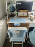 育才儿童学习椅子中小学生写字椅写作业可升降调节家用书桌椅靠背座椅 标准款升降40-52cm+脚踏 蓝色 实拍图