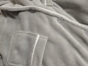 猫人睡衣冬季男【冬季加厚珊瑚绒】长袖开衫加绒保暖家居服可外穿灰色 实拍图