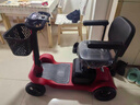 皮皮熊老年人代步车S1【长辈礼物-智能控速不溜坡】可折叠老人代步车 红 实拍图
